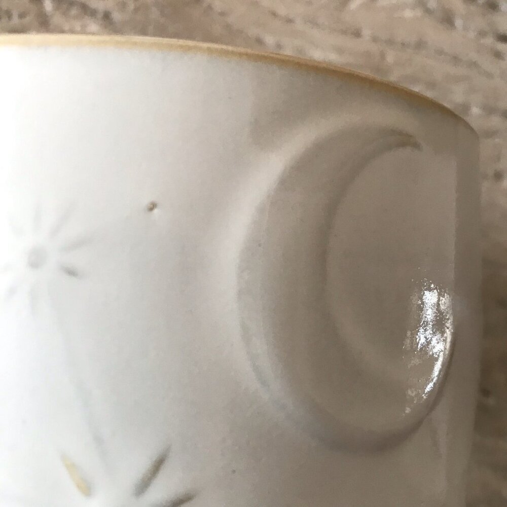 Celestial Planter Ceramic Pottery Moon Stars Boho Footed Cream White Tan Decor - Picture 10 of 16